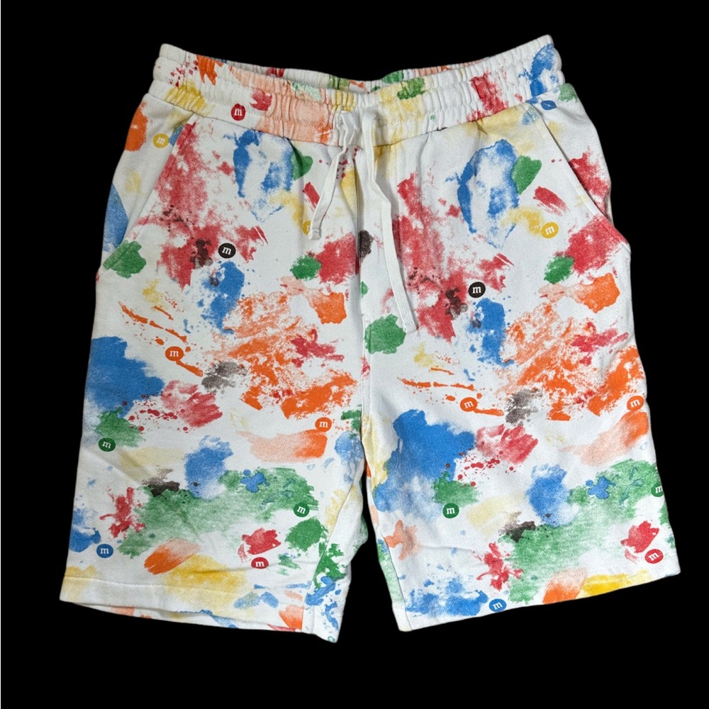 Colorful Splatter M&M Sweat Shorts